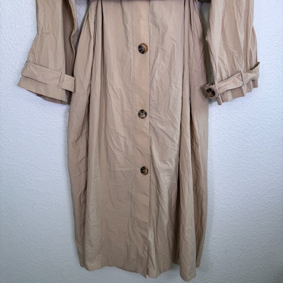 Free People Eastwick Trench Coat Womens XL We The Free Lightweight Nylon NEW - Picture 8 of 11